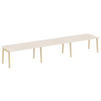 Onix Wood Стол переговорный (3 столешницы) OW.PRG-3.4 Белый бриллиант/Дуб светлый/Белый металл 4740*980*750 Onix Wood Стол переговорный (3 столешницы) OW.PRG-3.4 Белый бриллиант/Дуб светлый/Белый металл 4740*980*750