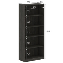 Стеллаж высокий широкий Simple SR-5W Дуб Юкон Модерн 770×359×1815
