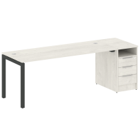 Metal System Quattro Р. ст. с тумбой на П-образном м/к 50БП.РС-СТП-1.5 Акация/Антрацит металл 2212*720*750 Metal System Quattro Р. ст. с тумбой на П-образном м/к 50БП.РС-СТП-1.5 Акация/Антрацит металл 2212*720*750