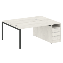 Metal System Quattro Р. ст. с тумбой на П-образном м/к 40БП.РС-СТП-2.3 Акация/Антрацит металл 1812*1475*750 Metal System Quattro Р. ст. с тумбой на П-образном м/к 40БП.РС-СТП-2.3 Акация/Антрацит металл 1812*1475*750