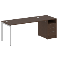 Metal System Quattro Р. ст. с тумбой на П-образном м/к 40БП.РС-СТП-1.4 Акация/Антрацит металл 2012*720*750 Metal System Quattro Р. ст. с тумбой на П-образном м/к 40БП.РС-СТП-1.4 Акация/Антрацит металл 2012*720*750