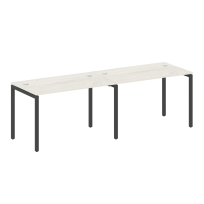 Metal System Quattro Р. ст. на 2 раб. места на П-образном м/к 40БП.СМ-2.2 Акация/Антрацит металл 2400*720*750 Metal System Quattro Р. ст. на 2 раб. места на П-образном м/к 40БП.СМ-2.2 Акация/Антрацит металл 2400*720*750