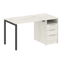 Metal System Quattro Р. ст. с тумбой на П-образном м/к 40БП.РС-СТП-1.1 Акация/Антрацит металл 1412*720*750 Metal System Quattro Р. ст. с тумбой на П-образном м/к 40БП.РС-СТП-1.1 Акация/Антрацит металл 1412*720*750