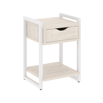 Loft Тумба на регулируемых опорах с ящиком и полкой VR.L-T1.O Тиквуд тёмный/Чёрный металл 500×460×719 Loft Тумба на регулируемых опорах с ящиком и полкой VR.L-T1.O Тиквуд тёмный/Чёрный металл 500×460×719