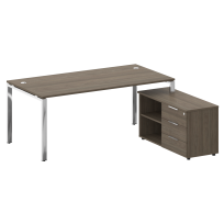 Metal System Direct Стол руководителя с тумбой правый БГ.СРТ-5.9 (R) Акация/Нерж. сталь 1900*1720*750 Metal System Direct Стол руководителя с тумбой правый БГ.СРТ-5.9 (R) Акация/Нерж. сталь 1900*1720*750