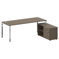 Metal System Direct Стол руководителя с тумбой правый БГ.СРТ-6.8 (R) Акация/Нерж. сталь 2100*1620*750 Metal System Direct Стол руководителя с тумбой правый БГ.СРТ-6.8 (R) Акация/Нерж. сталь 2100*1620*750