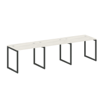 Metal System Quattro Р. ст. на 3 раб. места на О-образном м/к 40БО.СМ-3.1 Акация/Антрацит металл 3000*720*750 Metal System Quattro Р. ст. на 3 раб. места на О-образном м/к 40БО.СМ-3.1 Акация/Антрацит металл 3000*720*750