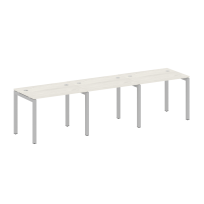 Metal System Quattro Р. ст. на 3 раб. места на П-образном м/к 50БП.СМ-3.1 Акация/Антрацит металл 3000*720*750 Metal System Quattro Р. ст. на 3 раб. места на П-образном м/к 50БП.СМ-3.1 Акация/Антрацит металл 3000*720*750