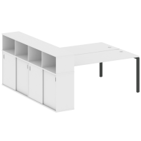 Бенч-стол на П-образном м/к с опорным шкафом-купе Metal system quattro 40×40 БП.РС-СШК-4.5 Т Акация/Антрацит металл 2210*2332*1098 Бенч-стол на П-образном м/к с опорным шкафом-купе Metal system quattro 40×40 БП.РС-СШК-4.5 Т Акация/Антрацит металл 2210*2332*1098