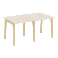 Onix Wood Стол переговорный (2 столешницы) OW.PRG-2.0 Белый бриллиант/Дуб светлый/Белый металл 1560*980*750 Onix Wood Стол переговорный (2 столешницы) OW.PRG-2.0 Белый бриллиант/Дуб светлый/Белый металл 1560*980*750