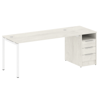 Metal System Quattro Р. ст. с тумбой на П-образном м/к 40БП.РС-СТП-1.4 Акация/Антрацит металл 2012*720*750 Metal System Quattro Р. ст. с тумбой на П-образном м/к 40БП.РС-СТП-1.4 Акация/Антрацит металл 2012*720*750