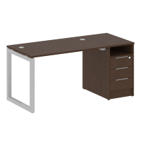 Metal System Quattro Р. ст. с тумбой на О-образном м/к 50БО.РС-СТП-1.2 Акация/Антрацит металл 1612*720*750 Metal System Quattro Р. ст. с тумбой на О-образном м/к 50БО.РС-СТП-1.2 Акация/Антрацит металл 1612*720*750