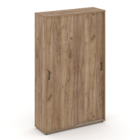 Шкаф-купе с полками Style Project SN.SHK-001 / Акация Лорка – Белый – Черные ручки / 1200×400×1982 Шкаф-купе с полками Style Project SN.SHK-001 / Акация Лорка – Белый – Черные ручки / 1200×400×1982
