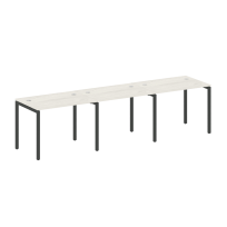 Metal System Quattro Р. ст. на 3 раб. места на П-образном м/к 40БП.СМ-3.1 Акация/Антрацит металл 3000*720*750 Metal System Quattro Р. ст. на 3 раб. места на П-образном м/к 40БП.СМ-3.1 Акация/Антрацит металл 3000*720*750