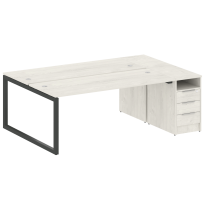 Metal System Quattro Р. ст. с тумбой на О-образном м/к 50БО.РС-СТП-2.5 Акация/Антрацит металл 2212*1475*750 Metal System Quattro Р. ст. с тумбой на О-образном м/к 50БО.РС-СТП-2.5 Акация/Антрацит металл 2212*1475*750
