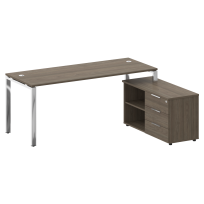 Metal System Direct Стол руководителя с тумбой правый БГ.СРТ-5.7 (R) Акация/Нерж. сталь 1900*1520*750 Metal System Direct Стол руководителя с тумбой правый БГ.СРТ-5.7 (R) Акация/Нерж. сталь 1900*1520*750