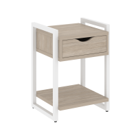Loft Тумба на регулируемых опорах с ящиком и полкой VR.L-T1.O Тиквуд тёмный/Чёрный металл 500×460×719 Loft Тумба на регулируемых опорах с ящиком и полкой VR.L-T1.O Тиквуд тёмный/Чёрный металл 500×460×719