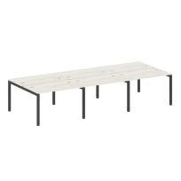 Metal System Quattro Р. ст. на 6 раб. места на П-образном м/к 50БП.СМ-6.2 Акация/Антрацит металл 3600*1475*750 Metal System Quattro Р. ст. на 6 раб. места на П-образном м/к 50БП.СМ-6.2 Акация/Антрацит металл 3600*1475*750
