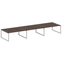 Metal System Quattro Р. ст. на 6 раб. места на О-образном м/к 50БО.СМ-6.5 Акация/Антрацит металл 5400*1475*750 Metal System Quattro Р. ст. на 6 раб. места на О-образном м/к 50БО.СМ-6.5 Акация/Антрацит металл 5400*1475*750