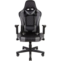 Кресло игровое NORDEN Lotus ONE / черно-серая экокожа/ пластиковая крестовина Кресло игровое NORDEN Lotus ONE / черно-серая экокожа/ пластиковая крестовина