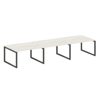 Metal System Quattro Перег. стол (3 столешницы) на О-оразном м/к 50БО.ПРГ-3.3 Акация/Антрацит металл 4200*1235*750 Metal System Quattro Перег. стол (3 столешницы) на О-оразном м/к 50БО.ПРГ-3.3 Акация/Антрацит металл 4200*1235*750