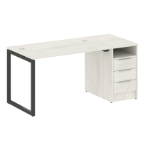 Metal System Quattro Р. ст. с тумбой на О-образном м/к 40БО.РС-СТП-1.2 Акация/Антрацит металл 1612*720*750 Metal System Quattro Р. ст. с тумбой на О-образном м/к 40БО.РС-СТП-1.2 Акация/Антрацит металл 1612*720*750