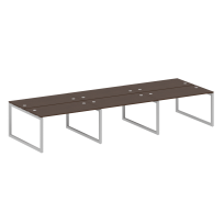Metal System Quattro Р. ст. на 6 раб. места на О-образном м/к 50БО.СМ-6.3 Акация/Антрацит металл 4200*1475*750 Metal System Quattro Р. ст. на 6 раб. места на О-образном м/к 50БО.СМ-6.3 Акация/Антрацит металл 4200*1475*750