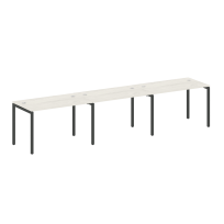 Metal System Quattro Р. ст. на 3 раб. места на П-образном м/к 40БП.СМ-3.2 Акация/Антрацит металл 3600*720*750 Metal System Quattro Р. ст. на 3 раб. места на П-образном м/к 40БП.СМ-3.2 Акация/Антрацит металл 3600*720*750
