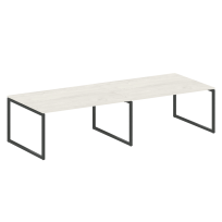 Metal System Quattro Перег. стол (2 столешницы) на О-образном м/к 40БО.ПРГ-2.4 Акация/Антрацит металл 3200*1235*750 Metal System Quattro Перег. стол (2 столешницы) на О-образном м/к 40БО.ПРГ-2.4 Акация/Антрацит металл 3200*1235*750