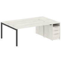 Metal System Quattro Р. ст. с тумбой на П-образном м/к 50БП.РС-СТП-2.5 Акация/Антрацит металл 2212*1475*750 Metal System Quattro Р. ст. с тумбой на П-образном м/к 50БП.РС-СТП-2.5 Акация/Антрацит металл 2212*1475*750