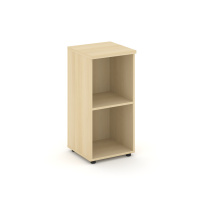 Стеллаж низкий узкий Style Project / SN.STU.E-300 Белый – Тиквуд Светлый / 400×400×833