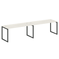 Metal System Quattro Р. ст. на 2 раб. места на О-образном м/к 40БО.СМ-2.4 Акация/Антрацит металл 3200*720*750 Metal System Quattro Р. ст. на 2 раб. места на О-образном м/к 40БО.СМ-2.4 Акация/Антрацит металл 3200*720*750
