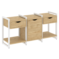 Loft Тумба на регулируемых опорах наборная. Вариант №6 VR.L-TN-6.O Тиквуд тёмный/Чёрный металл 1440×460×719 Loft Тумба на регулируемых опорах наборная. Вариант №6 VR.L-TN-6.O Тиквуд тёмный/Чёрный металл 1440×460×719