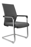 Конференц-кресло RCH D818 Серая сетка на полозьях Конференц-кресло RCH D818 Серая сетка на полозьях