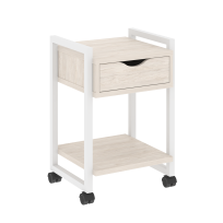 Loft Тумба на колесных опорах с ящиком и полкой VR.L-T1.K Тиквуд светлый/Антрацит металл 500×460×767