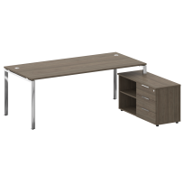 Metal System Direct Стол руководителя с тумбой правый БГ.СРТ-6.9 (R) Акация/Нерж. сталь 2100*1720*750 Metal System Direct Стол руководителя с тумбой правый БГ.СРТ-6.9 (R) Акация/Нерж. сталь 2100*1720*750