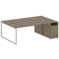Metal System Quattro Р. ст. с тумбой на О-образном м/к 40БО.РС-СТП-2.5 Акация/Антрацит металл 2212*1475*750 Metal System Quattro Р. ст. с тумбой на О-образном м/к 40БО.РС-СТП-2.5 Акация/Антрацит металл 2212*1475*750