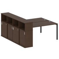 Бенч-стол на П-образном м/к с опорным шкафом-купе Metal system quattro 40×40 БП.РС-СШК-4.4 Т Акация/Антрацит металл 2010*2332*1098 Бенч-стол на П-образном м/к с опорным шкафом-купе Metal system quattro 40×40 БП.РС-СШК-4.4 Т Акация/Антрацит металл 2010*2332*1098