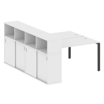 Бенч-стол на П-образном м/к с опорным шкафом-купе Metal system quattro 40×40 БП.РС-СШК-4.3 Т Акация/Антрацит металл 1810*2332*1098 Бенч-стол на П-образном м/к с опорным шкафом-купе Metal system quattro 40×40 БП.РС-СШК-4.3 Т Акация/Антрацит металл 1810*2332*1098
