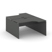 Стол-бенч эргономичный двухместный Style Project SN-D.DRPA-002 / Акация Лорка – Белый – Черная заглушка / 1580×600 – 1992×750 Стол-бенч эргономичный двухместный Style Project SN-D.DRPA-002 / Акация Лорка – Белый – Черная заглушка / 1580×600 – 1992×750
