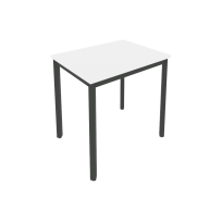 Slim Стол офисный на металлокаркасе С.СП-2.1 Белый/Чёрный металл 780×600×750