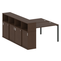 Бенч-стол на П-образном м/к с опорным шкафом-купе Metal system quattro 40×40 БП.РС-СШК-4.3 Т Акация/Антрацит металл 1810*2332*1098 Бенч-стол на П-образном м/к с опорным шкафом-купе Metal system quattro 40×40 БП.РС-СШК-4.3 Т Акация/Антрацит металл 1810*2332*1098
