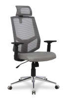 Кресло для руководителя College HLC-1500H/GREY Спинка - сетка Серый / Сиденье - полиэстер Серый Кресло для руководителя College HLC-1500H/GREY Спинка - сетка Серый / Сиденье - полиэстер Серый