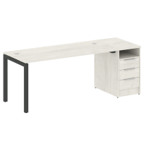 Metal System Quattro Р. ст. с тумбой на П-образном м/к 50БП.РС-СТП-1.4 Акация/Антрацит металл 2012*720*750 Metal System Quattro Р. ст. с тумбой на П-образном м/к 50БП.РС-СТП-1.4 Акация/Антрацит металл 2012*720*750