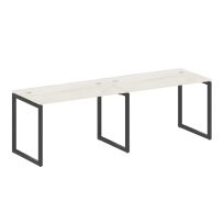Metal System Quattro Р. ст. на 2 раб. места на О-образном м/к 40БО.СМ-2.2 Акация/Антрацит металл 2400*720*750 Metal System Quattro Р. ст. на 2 раб. места на О-образном м/к 40БО.СМ-2.2 Акация/Антрацит металл 2400*720*750