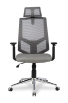 Кресло для руководителя College HLC-1500H/GREY Спинка - сетка Серый / Сиденье - полиэстер Серый Кресло для руководителя College HLC-1500H/GREY Спинка - сетка Серый / Сиденье - полиэстер Серый