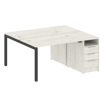 Metal System Quattro Р. ст. с тумбой на П-образном м/к 50БП.РС-СТП-2.2 Акация/Антрацит металл 1612*1475*750 Metal System Quattro Р. ст. с тумбой на П-образном м/к 50БП.РС-СТП-2.2 Акация/Антрацит металл 1612*1475*750