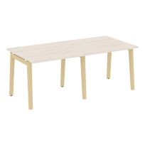 Onix Wood Стол переговорный (2 столешницы) OW.PRG-2.1 Белый бриллиант/Дуб светлый/Белый металл 1960*980*750 Onix Wood Стол переговорный (2 столешницы) OW.PRG-2.1 Белый бриллиант/Дуб светлый/Белый металл 1960*980*750