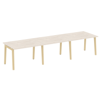 Onix Wood Стол переговорный (3 столешницы) OW.PRG-3.2 Белый бриллиант/Дуб светлый/Белый металл 3540*980*750 Onix Wood Стол переговорный (3 столешницы) OW.PRG-3.2 Белый бриллиант/Дуб светлый/Белый металл 3540*980*750