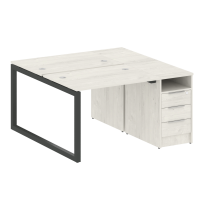 Metal System Quattro Р. ст. с тумбой на О-образном м/к 50БО.РС-СТП-2.1 Акация/Антрацит металл 1412*1475*750 Metal System Quattro Р. ст. с тумбой на О-образном м/к 50БО.РС-СТП-2.1 Акация/Антрацит металл 1412*1475*750